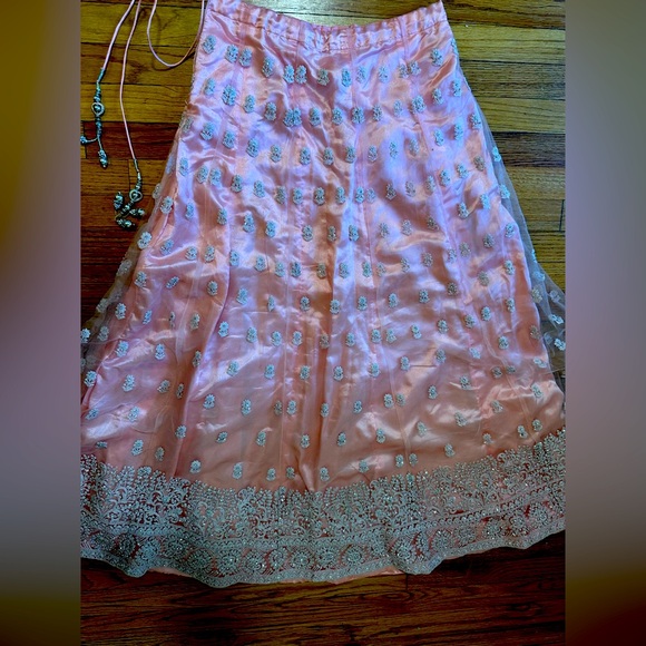 Traditional Indian Bollywood Designer Lehenga Wedding Bridal Dress Lengha Sz:36 - Picture 3 of 13